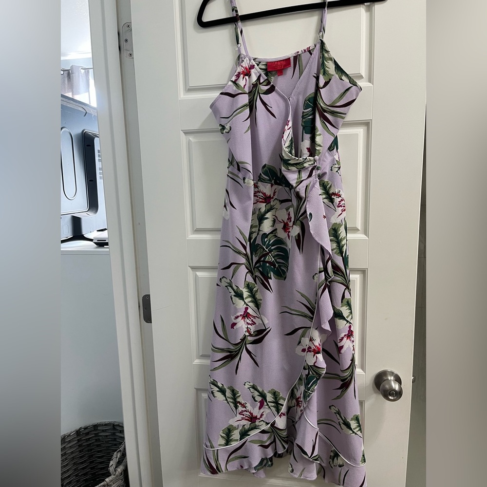 Jennifer Lopez Purple Floral Dress